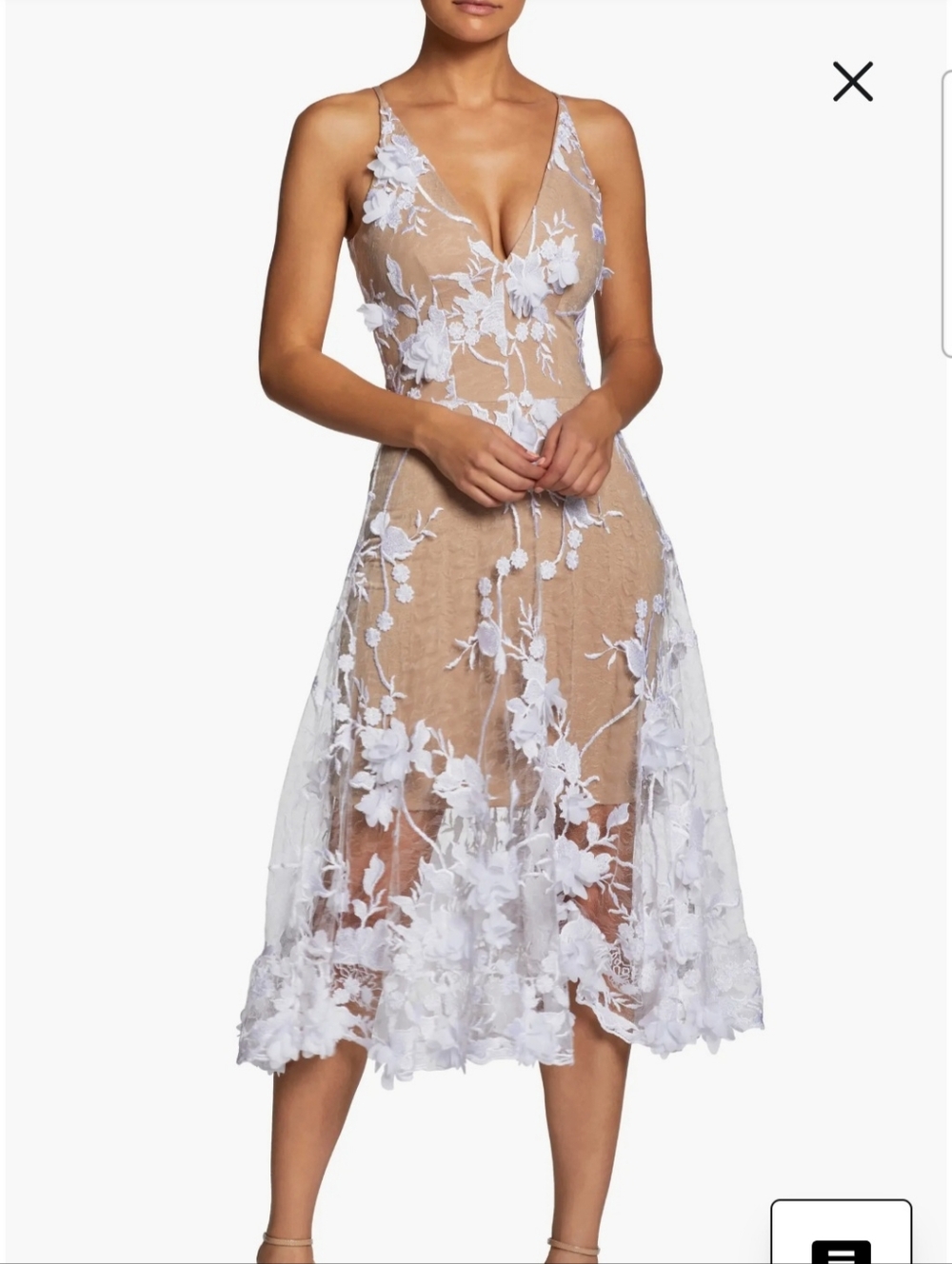 Dress the Population Audrey Embroidered Fit & Flare Dress